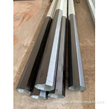 Octagonal galvanized steel pole for low-voltage line